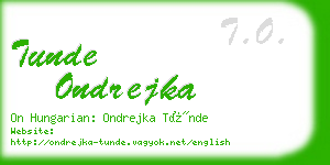 tunde ondrejka business card